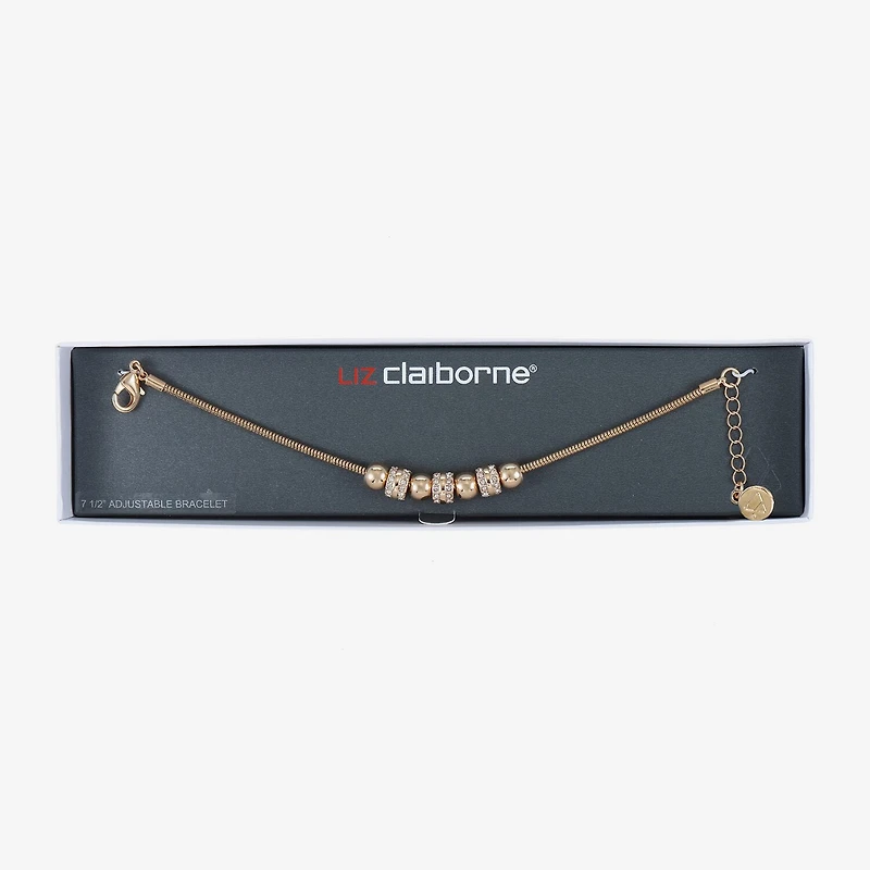 Liz Claiborne Womens Glass Strand Bracelet