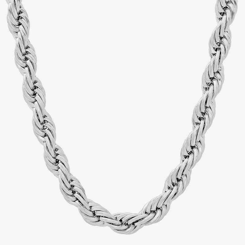 Mens Stainless Steel 24 Inch Rope Chain Necklace