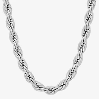 Mens Stainless Steel 24 Inch Rope Chain Necklace