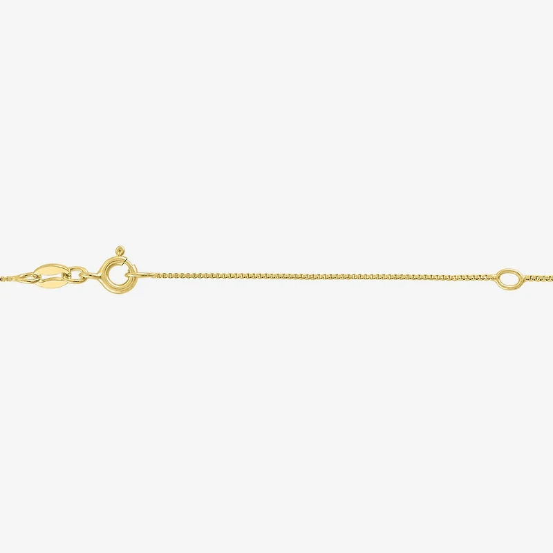 Diamond Blossom Linear (G-H / Si2-I1) Womens 1/10 CT. T.W. Lab Grown White Diamond 14K Gold Over Silver 18 Inch Pendant Necklace