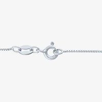 Diamond Blossom (G-H / Si2-I1) Womens 1/10 CT. T.W. Lab Grown White Sterling Silver Cross 18 Inch Pendant Necklace