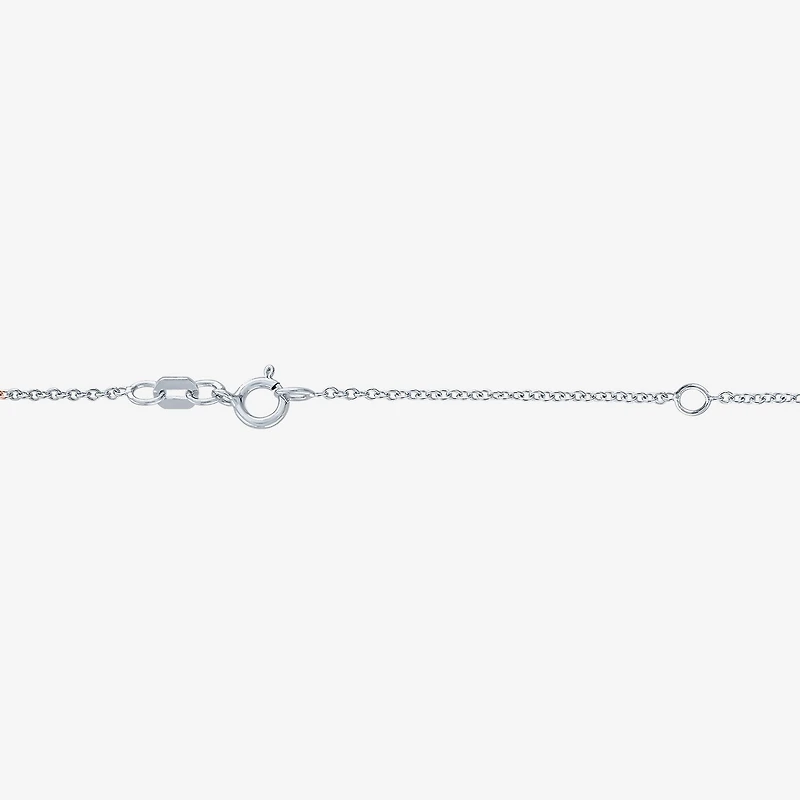 Diamond Accent "Mama" (G-H / Si2-I1) Womens Lab Grown White Sterling Silver 18 Inch Pendant Necklace