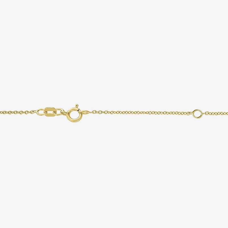 Diamond Accent (G-H / Si2-I1) Womens Lab Grown White 14K Gold Over Silver Sterling 18 Inch Pendant Necklace