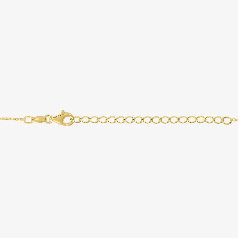 Diamond Addiction (G-H / I1-I2) Womens 1/10 CT. T.W. Lab Grown White Diamond 14K Gold Over Silver Circle 16 Inch Pendant Necklace