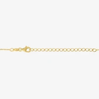 Diamond Addiction (G-H / I1-I2) Womens 1/10 CT. T.W. Lab Grown White Diamond 14K Gold Over Silver Circle 16 Inch Pendant Necklace