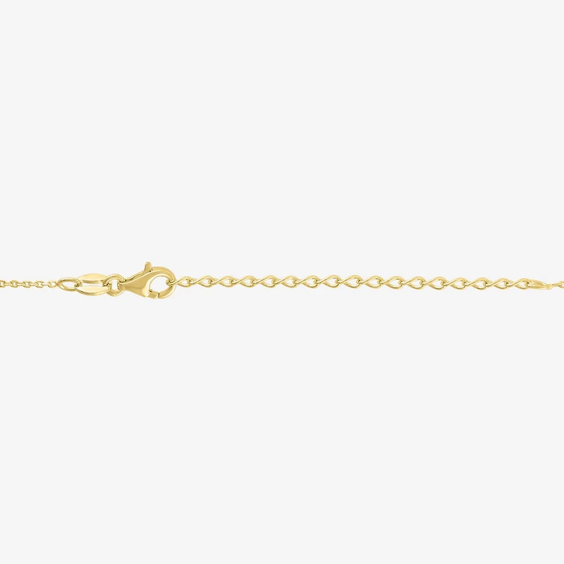 Diamond Addiction (G-H / I1-I2) Womens 1/10 CT. T.W. Lab Grown White Diamond 14K Gold Over Silver Moon 16 Inch Pendant Necklace