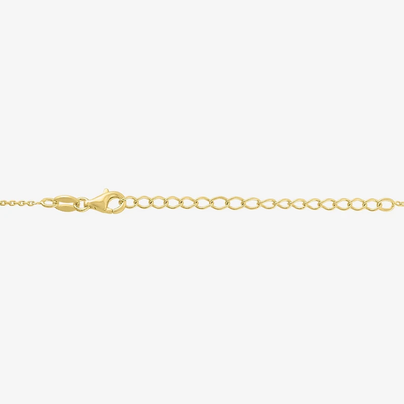 Diamond Addiction (G-H / I1-I2) Womens 1/10 CT. T.W. Lab Grown White Diamond 14K Gold Over Silver Round 16 Inch Pendant Necklace