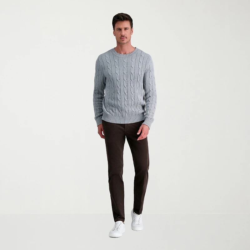 Haggar Corduroy Mens Straight Fit Flat Front Pant