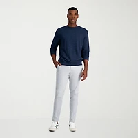 Haggar Life Khaki Mens Comfort Waistband Slim Fit Flat Front Pant