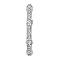 Cubic Zirconia Sterling Silver Round Band