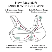 Glamorise MagicLift® Front-Closure Support Wirefree Bra-1200