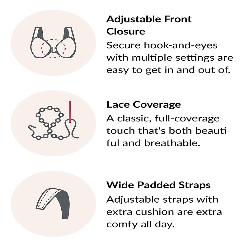 Glamorise MagicLift® Front-Closure Support Wirefree Bra-1200