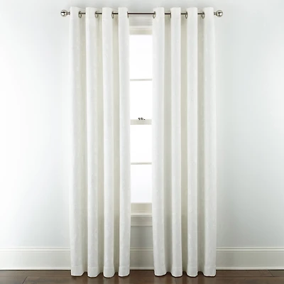 Linden Street Gwen Leaf Grommet Top Light-Filtering Single Curtain Panel
