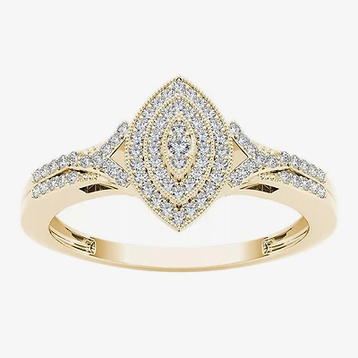 1/5 CT.T.W. Natural Round Diamond 10K Gold Engagement Ring
