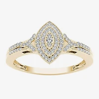 1/5 CT.T.W. Natural Round Diamond 10K Gold Engagement Ring