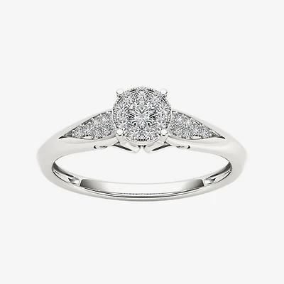 CT.T.W. Natural Diamond 10K White Gold Engagement Ring