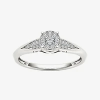 1/6 CT.T.W. Natural Diamond 10K White Gold Engagement Ring