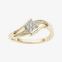 1/10 CT.T.W. Natural Diamond 10K Yellow Gold Engagement Ring