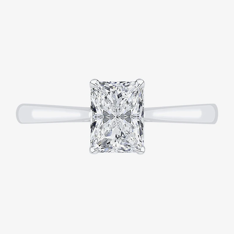 1 CT. Lab-Grown (G / VS2) Diamond Radiant-cut Solitaire Engagement Ring 10K Gold