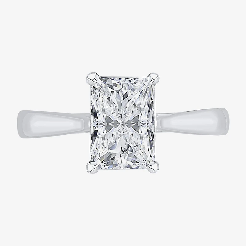 (G / VS2) Womens 2 CT. Lab-Grown White Diamond 14K Gold Radiant-cut Solitaire Engagement Ring