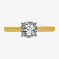 H-I / I1) Womens / CT. Lab Grown White Diamond 10K Gold Round Solitaire Engagement Ring