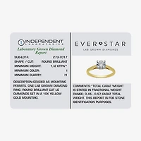 H-I / I1) Womens / CT. Lab Grown White Diamond 10K Gold Round Solitaire Engagement Ring