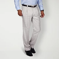 Steve Harvey Mens Classic Fit Windowpane Pleated Front Suit Pant
