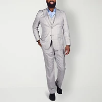 Steve Harvey Mens Classic Fit Windowpane Suit Jacket