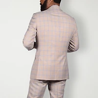 Steve Harvey Mens Stretch Fabric Classic Fit Plaid Suit Jacket