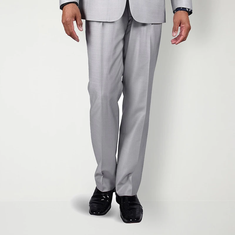 Steve Harvey Shantung Mens Classic Fit Pleated Front Suit Pant