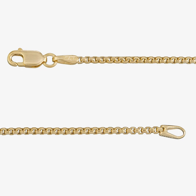 Made in Italy Womens 14K Gold 18 Inch Box Chain Necklace