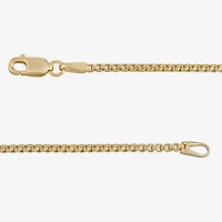 Made in Italy Womens 14K Gold 18 Inch Box Chain Necklace