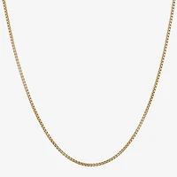 Made in Italy Womens 14K Gold 18 Inch Box Chain Necklace