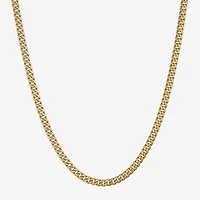 Made in Italy Unisex Adult 14K Gold Inch Curb Chain Necklace