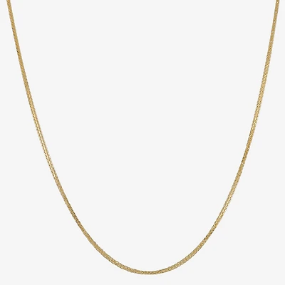 Made in Italy Womens 14K Gold 18 Inch Wheat Chain Necklace
