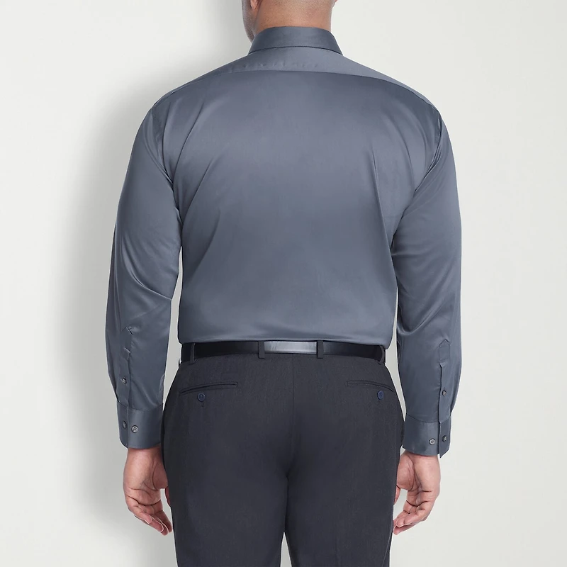 Van Heusen Big and Tall Ultra Flex Mens Regular Fit Wrinkle Free Long Sleeve Dress Shirt
