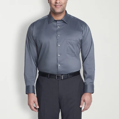 Van Heusen Big and Tall Ultra Flex Mens Regular Fit Wrinkle Free Long Sleeve Dress Shirt
