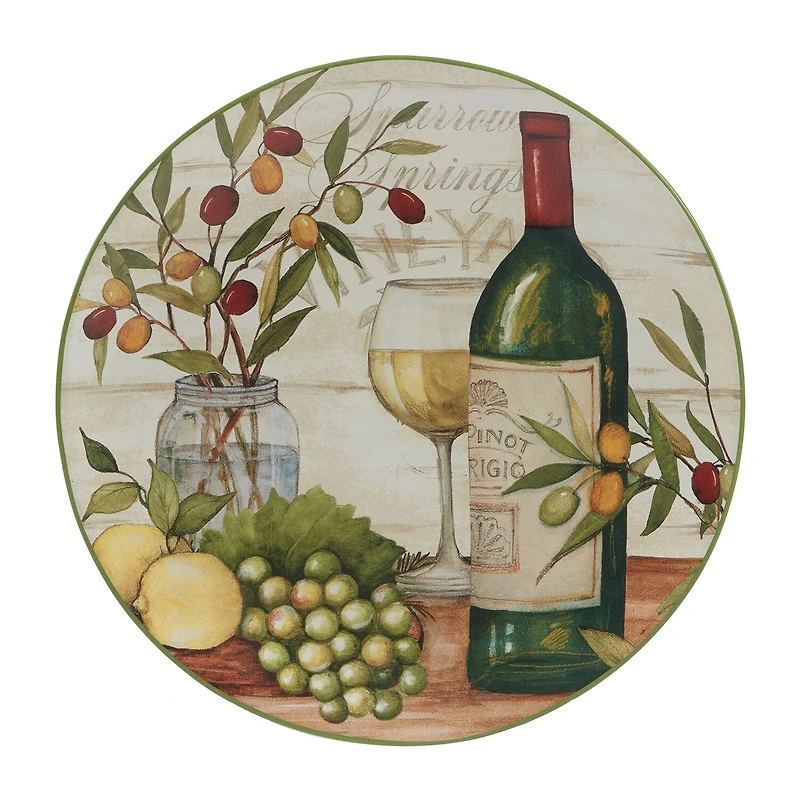 Certified International Meadow Brook Vineyard 10.5" 4-pc. Earthenware Dinner Plate