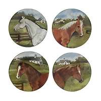 Certified International York Stables 4-pc. Earthenware Salad Plate