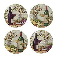 Certified International Meadow Brook Vineyard 10.5" 4-pc. Earthenware Dinner Plate