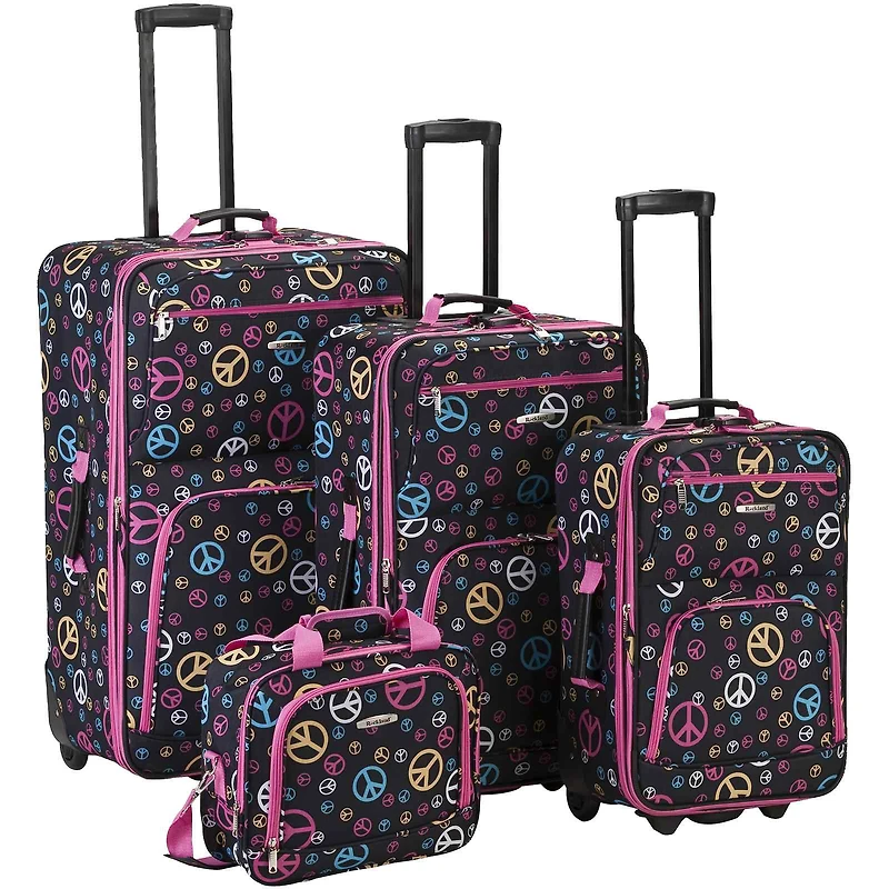Rockland Fashion Print 4-pc. Softside Luggage Set-