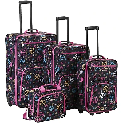 Rockland Fashion Print 4-pc. Softside Luggage Set-