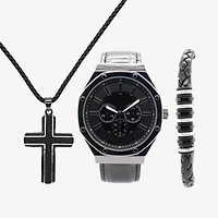 Mens Black 3-pc. Watch Boxed Set Mac7097jc