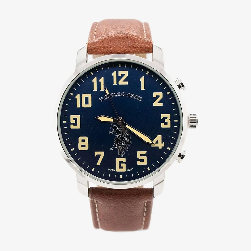 U.S. Polo Assn. Mens Brown Strap Watch Usc50621jc