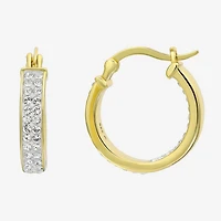 Inside-Out Crystal Hoop Earrings 2-Pair Set