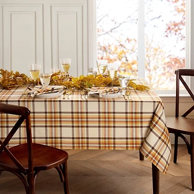 Elrene Home Fashions Harvest Russet Plaid Tablecloth