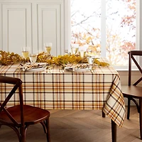 Elrene Home Fashions Harvest Russet Plaid Tablecloth