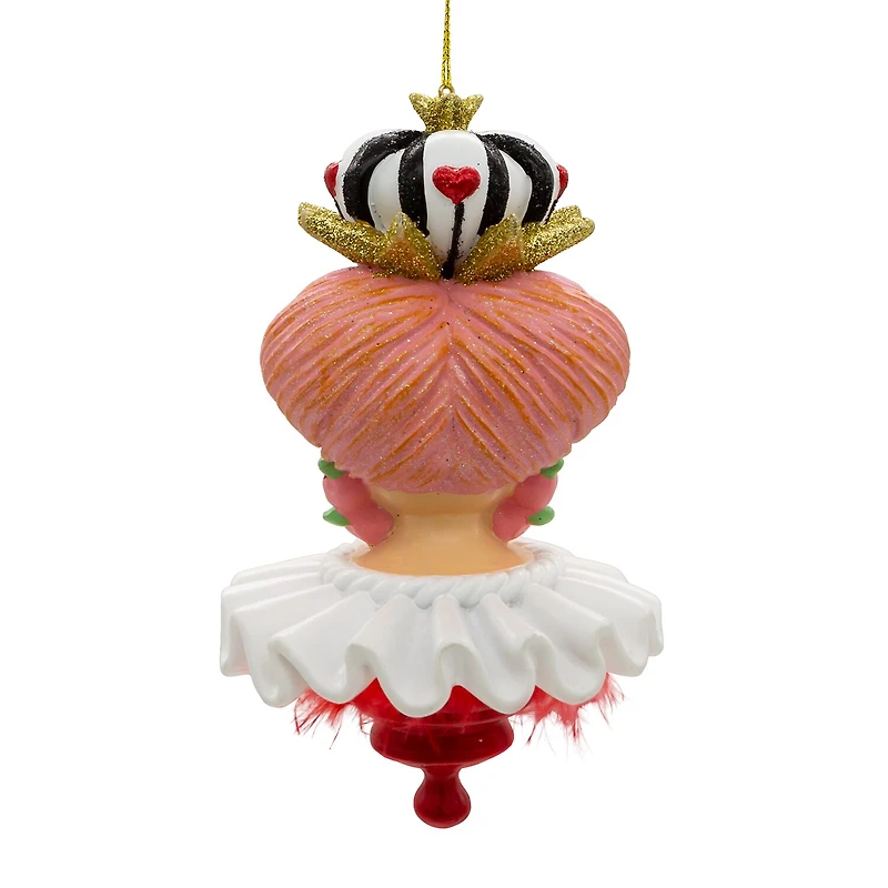 Kurt Adler 6.25-Inch Hollywood Hats Queen Of Hearts Alice in Wonderland Christmas Ornament