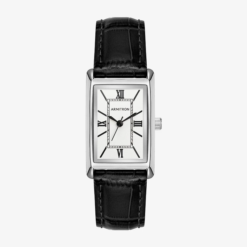 Armitron Womens Black Leather Strap Watch 75/5959svsvbk