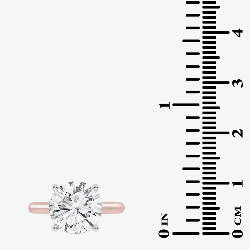 (G-H / Vs2-Si1) Womens 3 CT. T.W. Lab Grown White Diamond 14K Gold Solitaire Engagement Ring